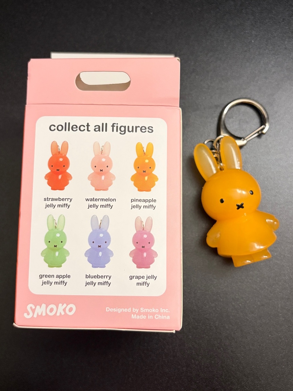 SMOKO Miffy Jelly Keychain (Pineapple Jelly)